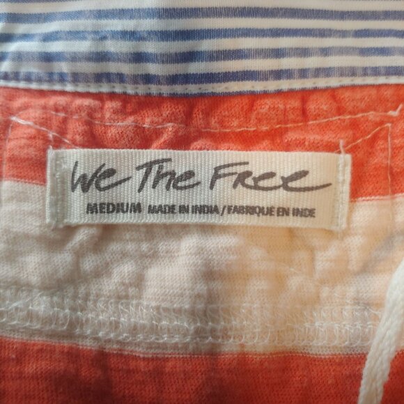 We The Free School House Tee Button Down Boho Coastal Beachy Oversize M - Picture 11 of 13